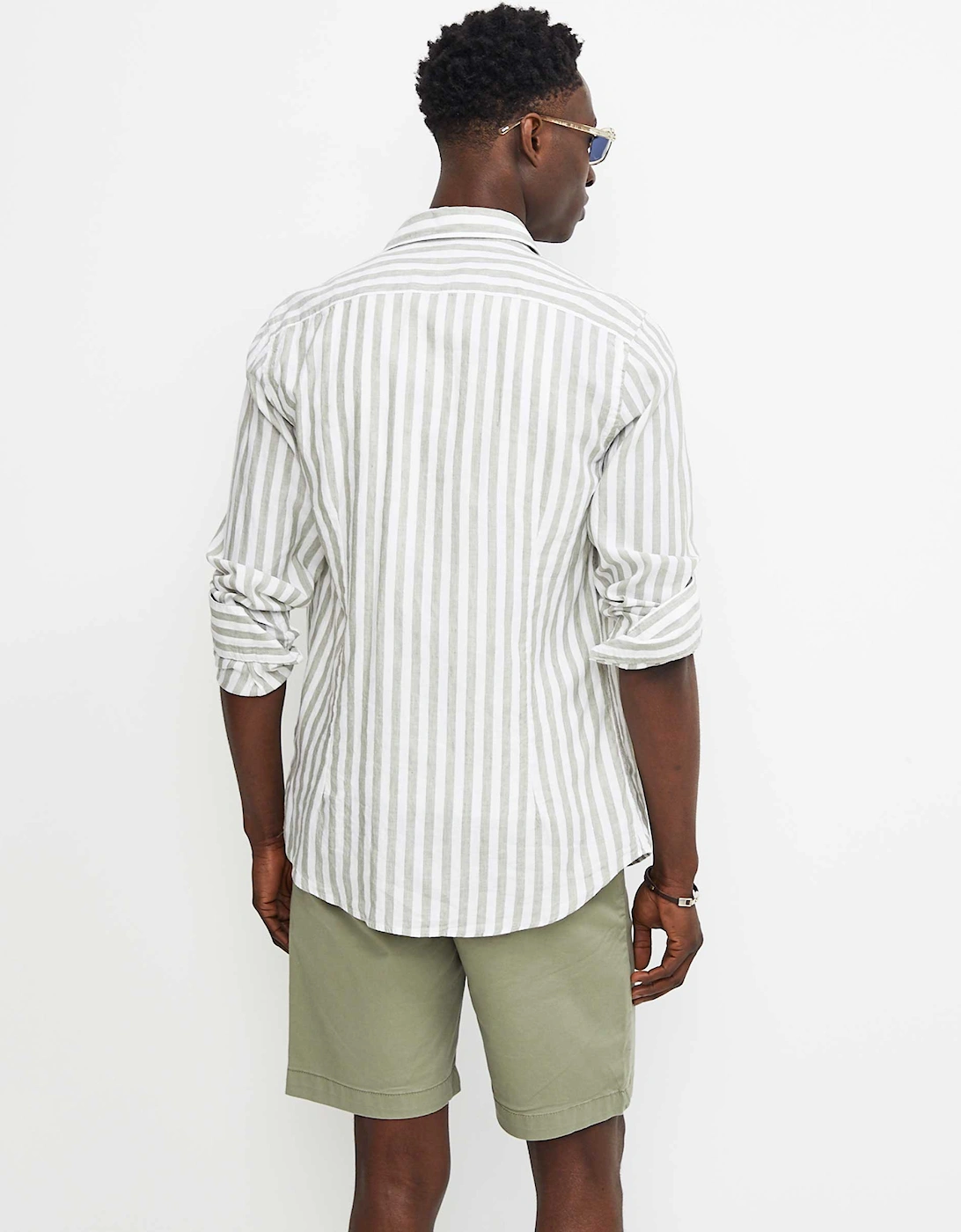 Linen Cotton Striped Roma Shirt