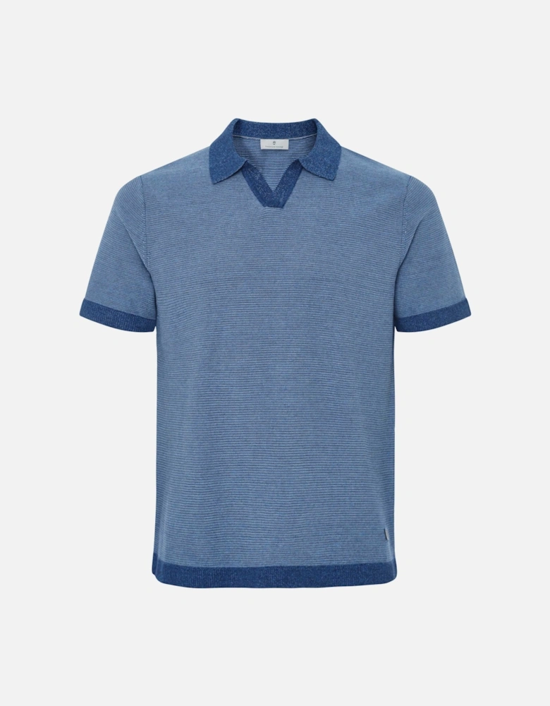 Merino Linen Open Collar Polo