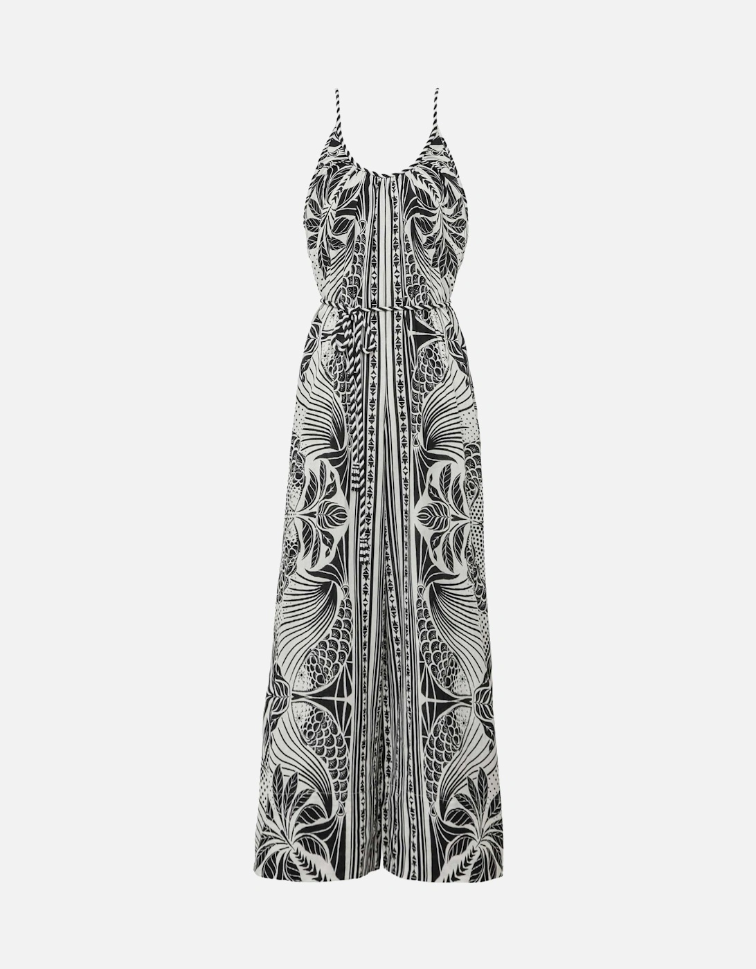 Monochrome Elegance Scarf Jumpsuit, 5 of 4