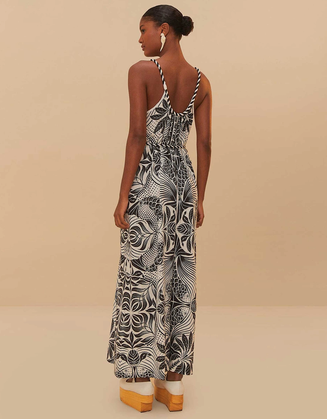 Monochrome Elegance Scarf Jumpsuit