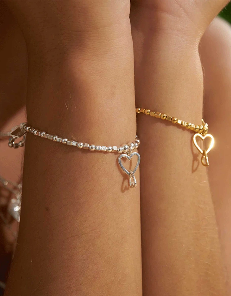 Mini Cube Interlocking Heart Bracelet