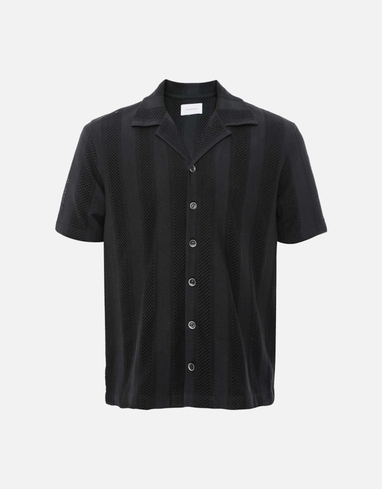 Perforated Stripe Piko-1 Shirt