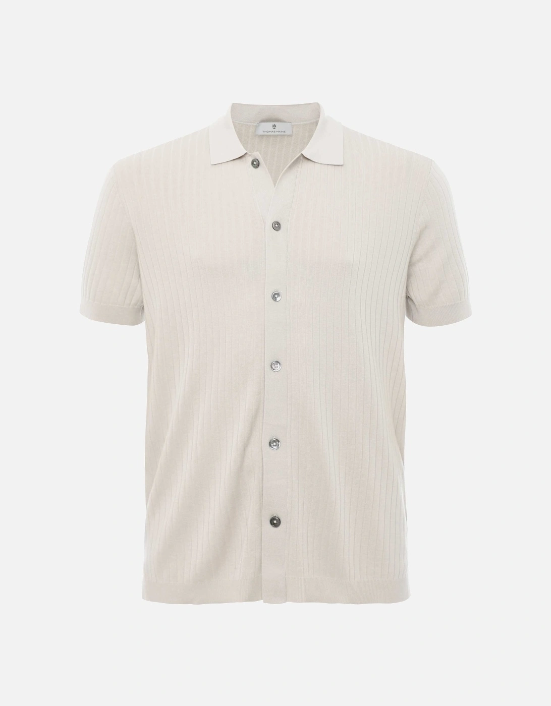 Silk Blend Rib Button Polo Shirt, 4 of 3