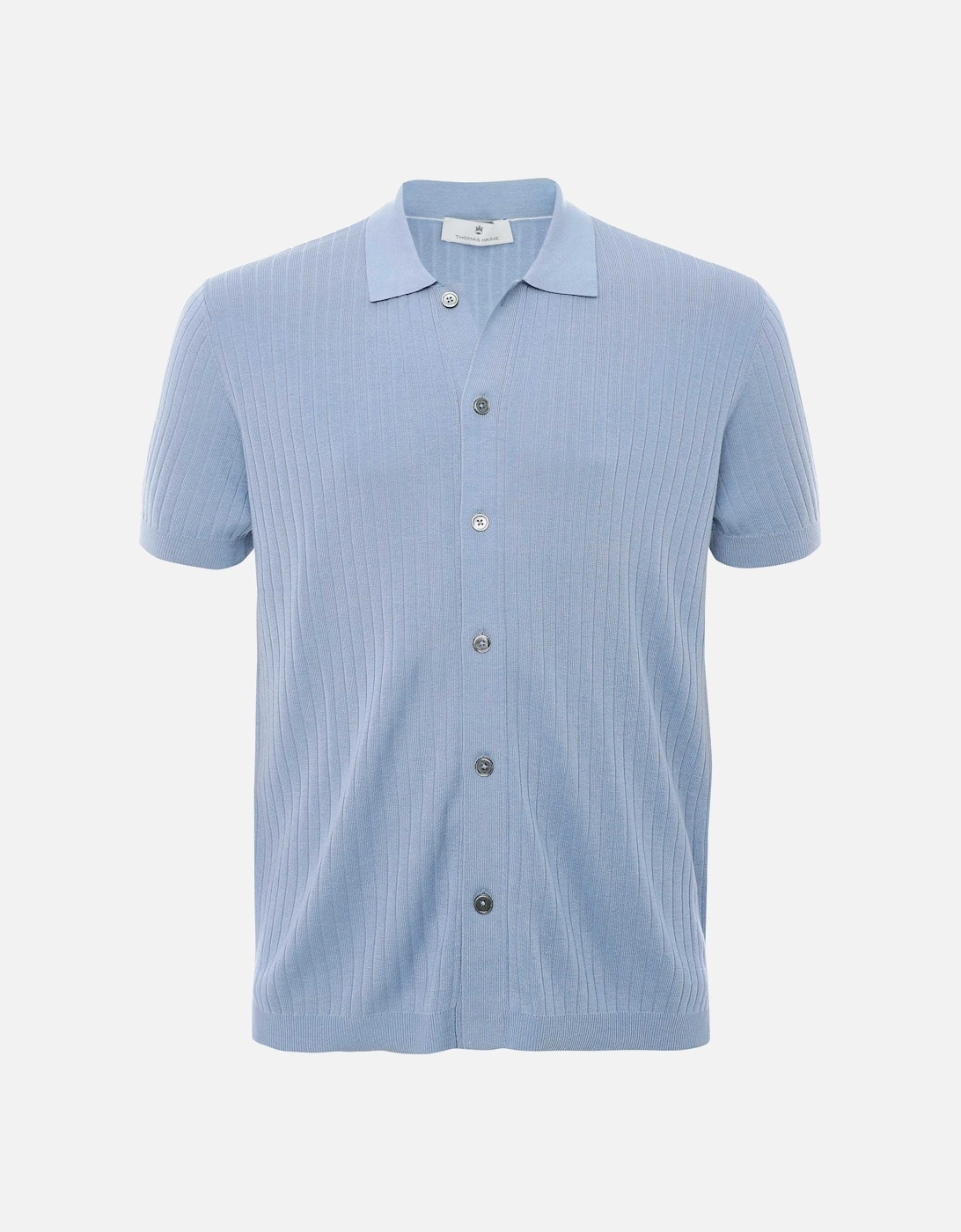 Silk Blend Rib Button Polo Shirt, 5 of 4