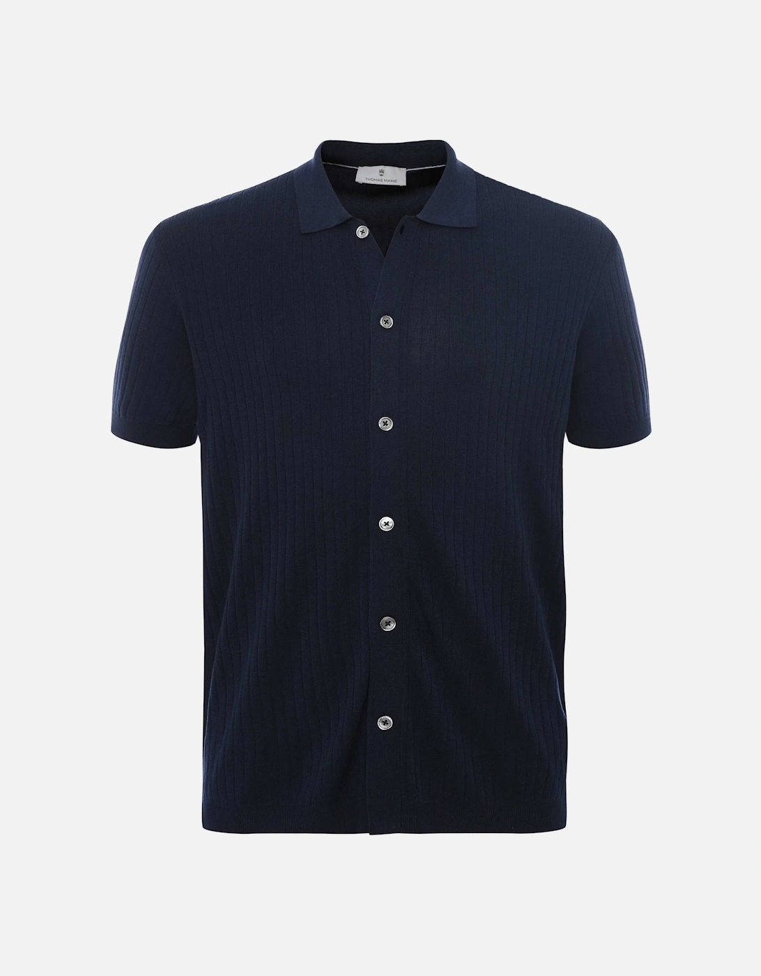 Silk Blend Rib Button Polo Shirt, 4 of 3