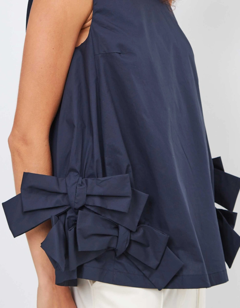 Navy Multi Bow Top