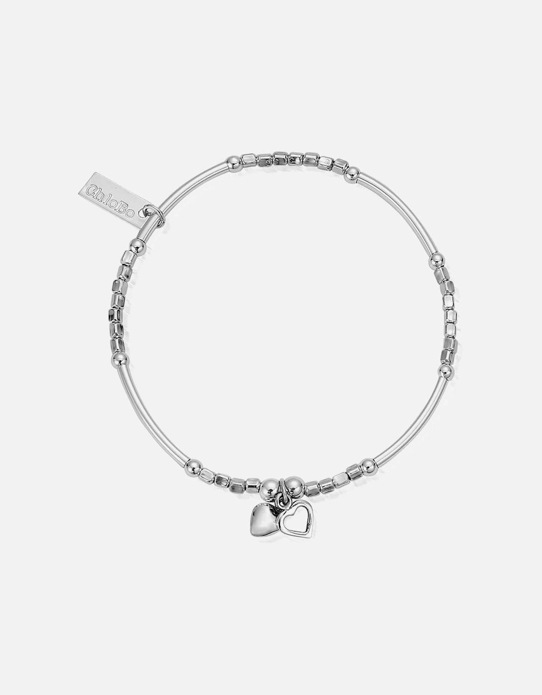 Mini Noodle Cube Double Heart Bracelet, 3 of 2