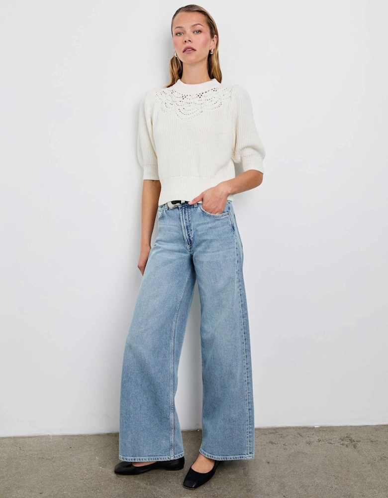 Steph Crochet Knit Top