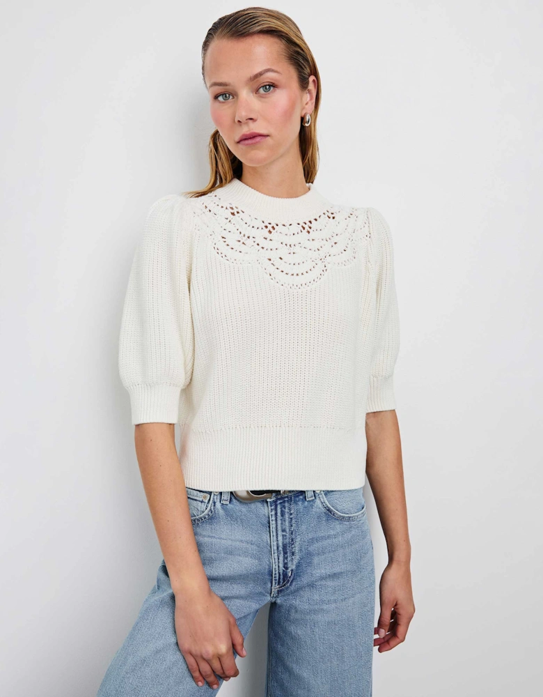 Steph Crochet Knit Top