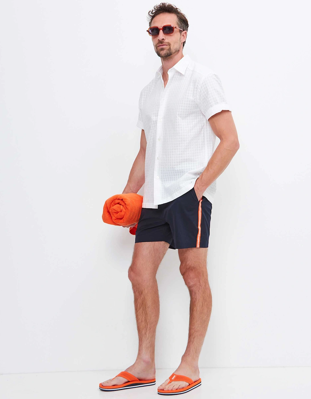Seersucker Milos Swim Shorts
