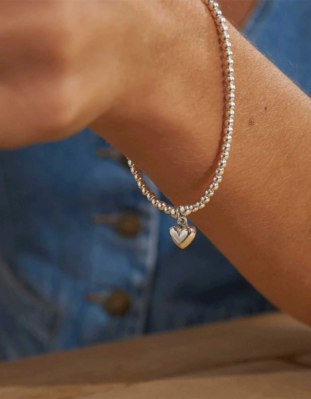Cute Charm Puffed Heart Bracelet