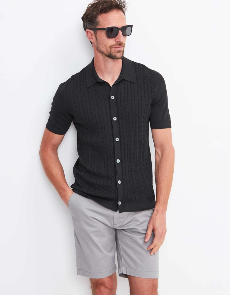 Cable Rib Knit Shirt
