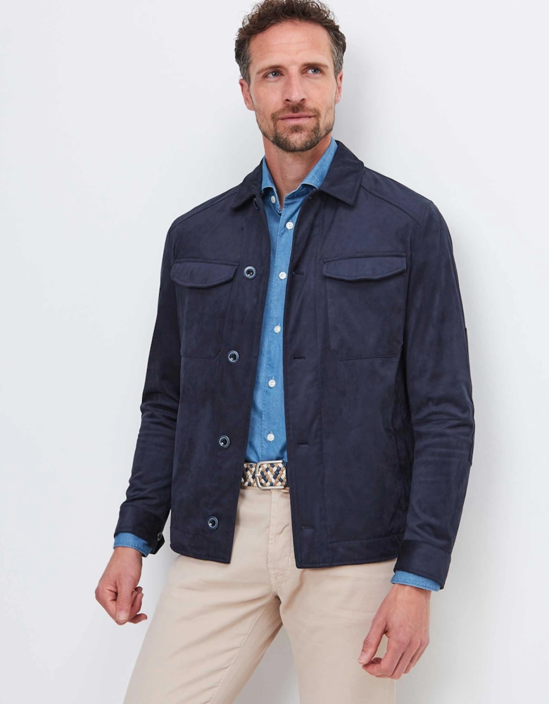 Faux Suede Pocket Jacket
