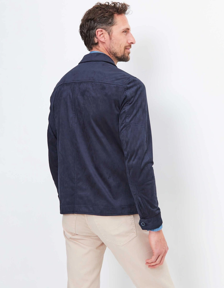 Faux Suede Pocket Jacket