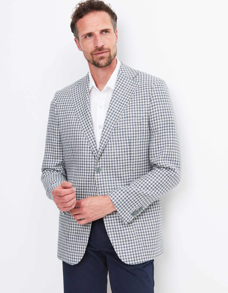 Wool Houndstooth Jacket