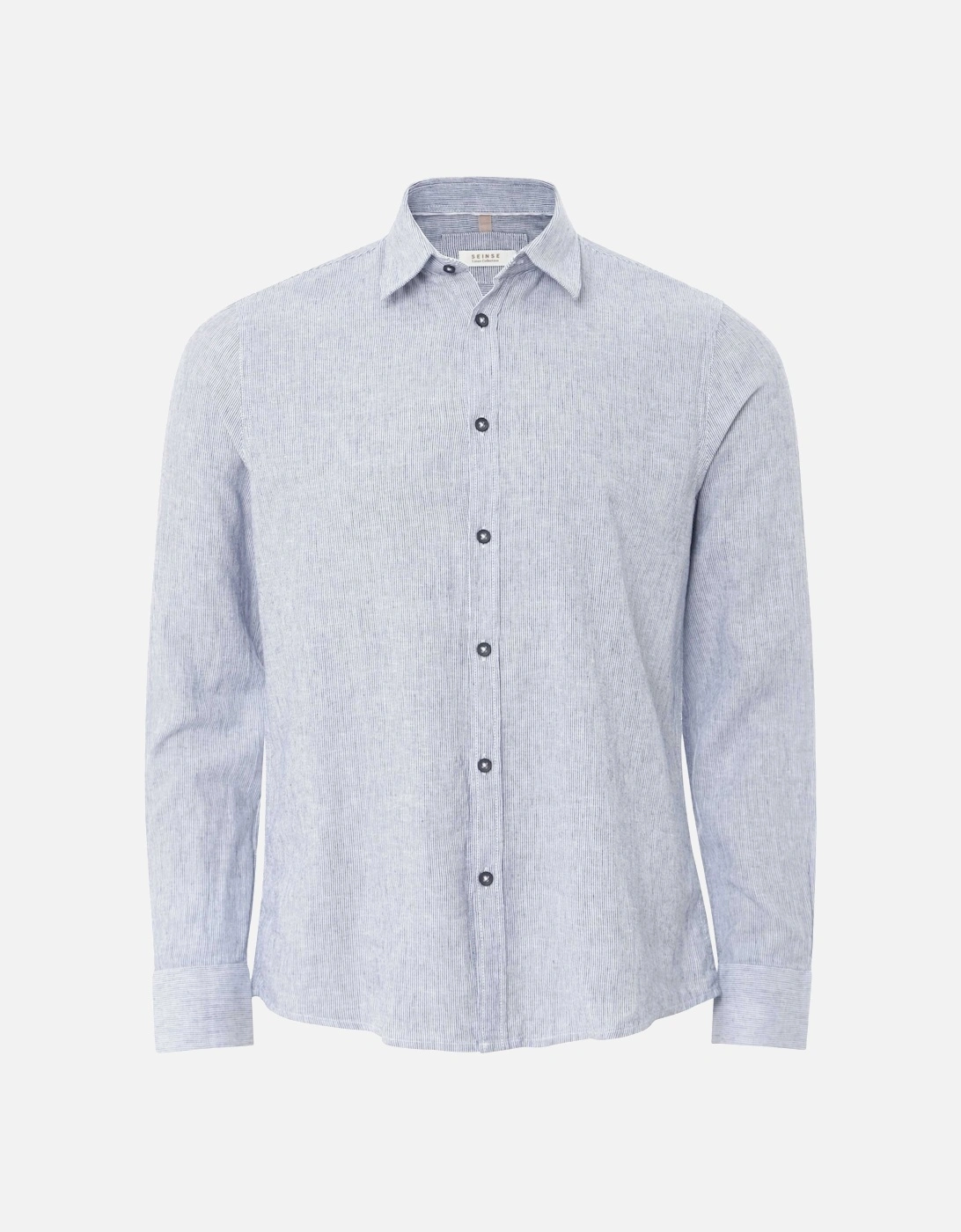 Cotton Linen Micro Striped Shirt, 4 of 3