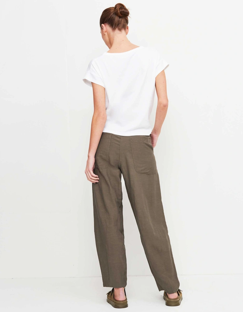 Drape Linen Blend Trousers