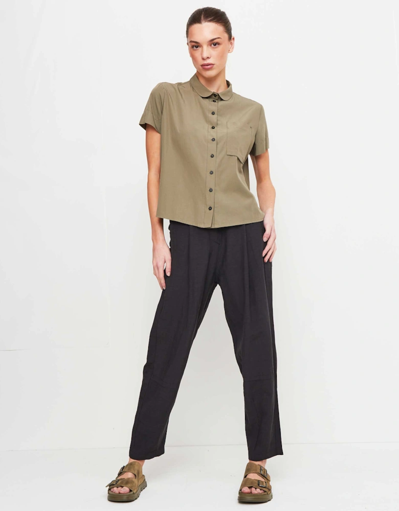 Drape Linen Blend Trousers