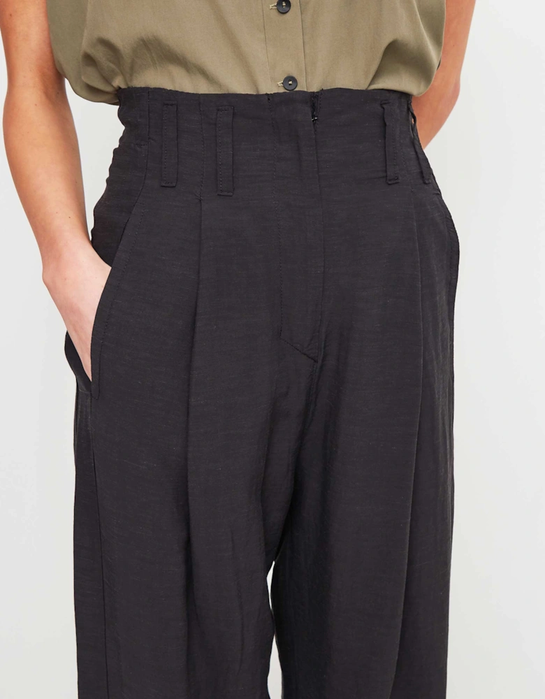 Drape Linen Blend Trousers