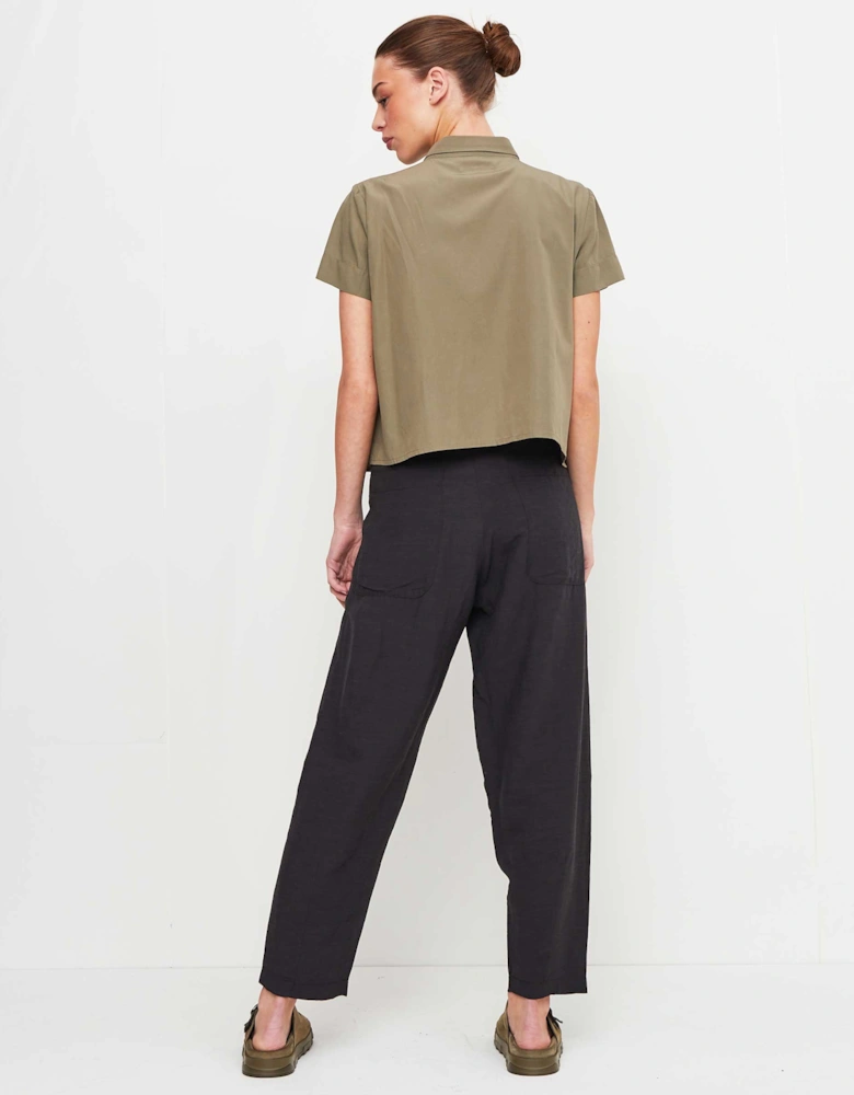 Drape Linen Blend Trousers