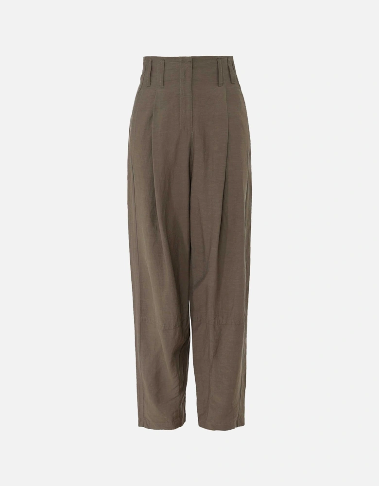Drape Linen Blend Trousers