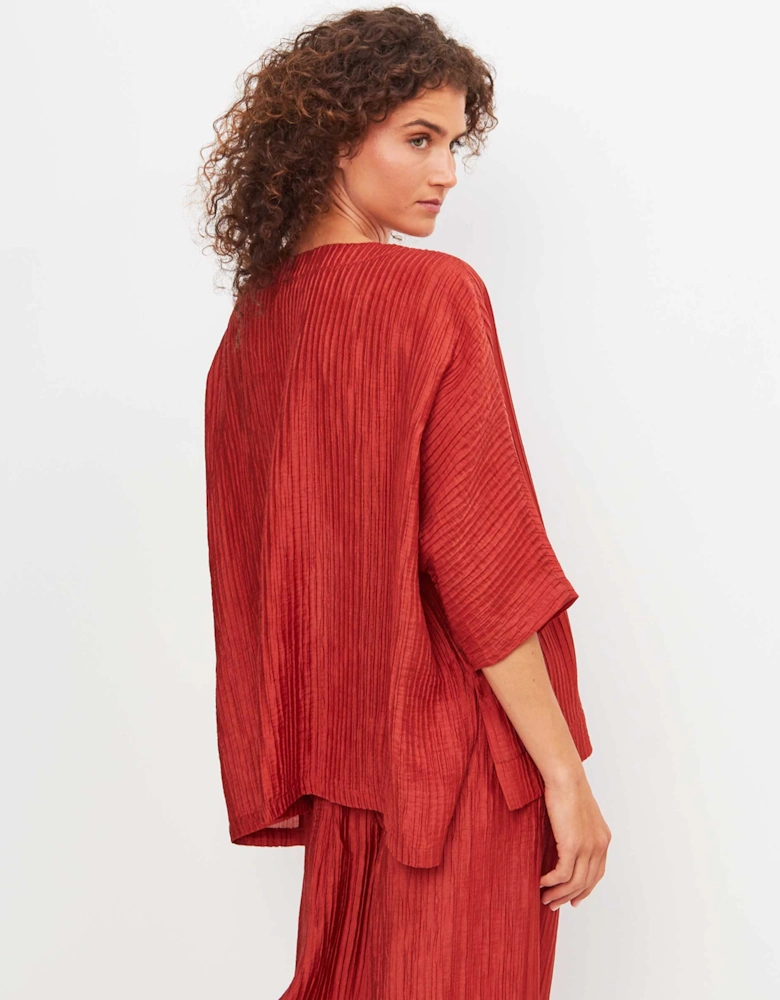 Oversized Pleated Top