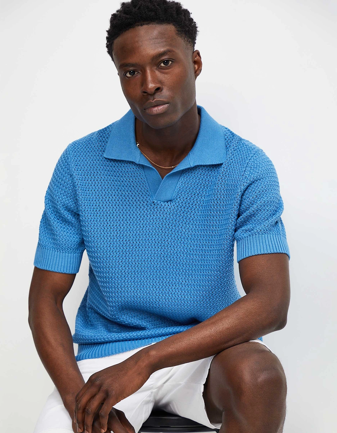Knitted Skipper Polo Shirt