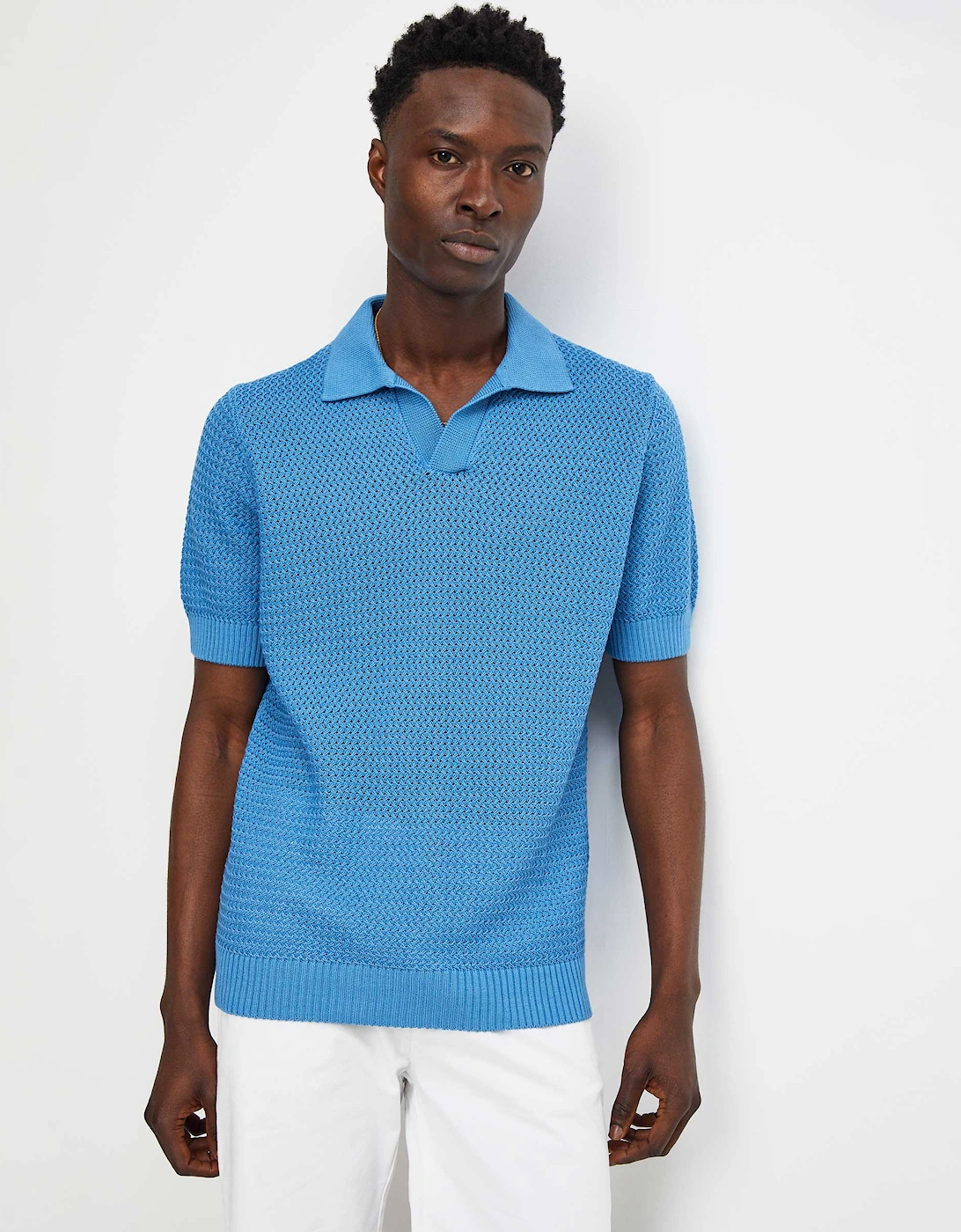 Knitted Skipper Polo Shirt