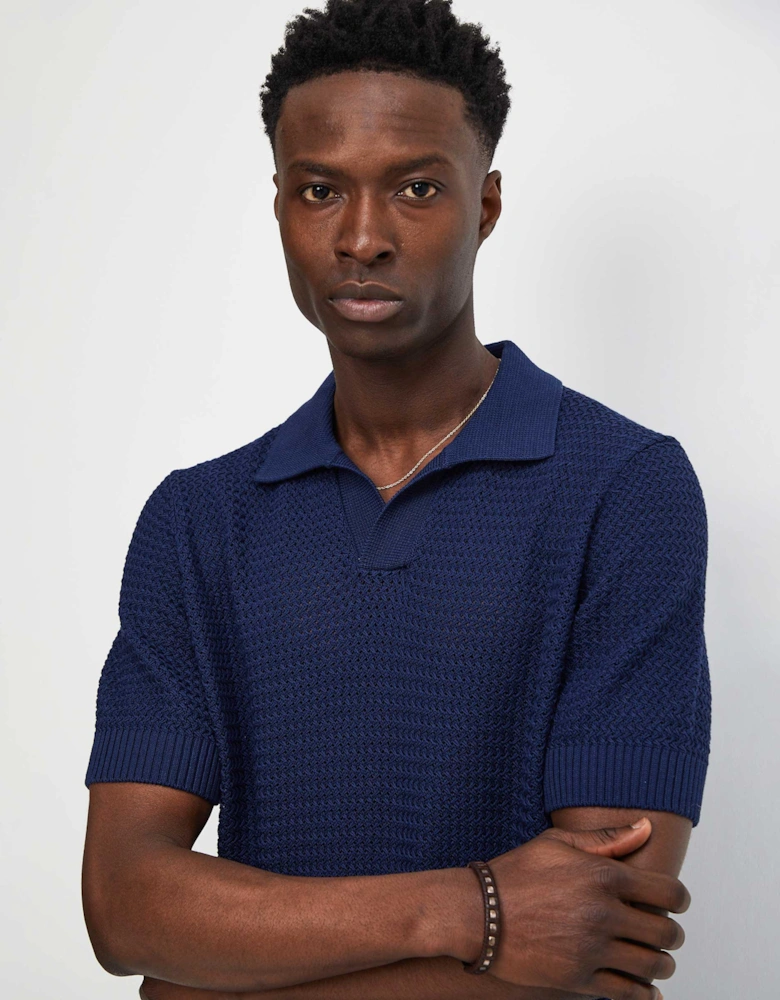 Knitted Skipper Polo Shirt