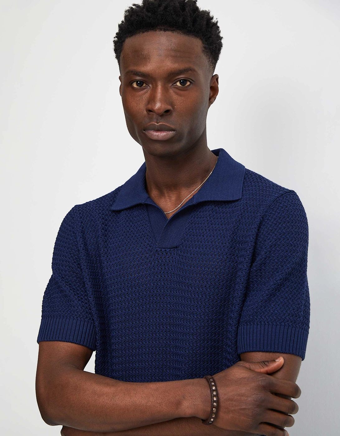 Knitted Skipper Polo Shirt