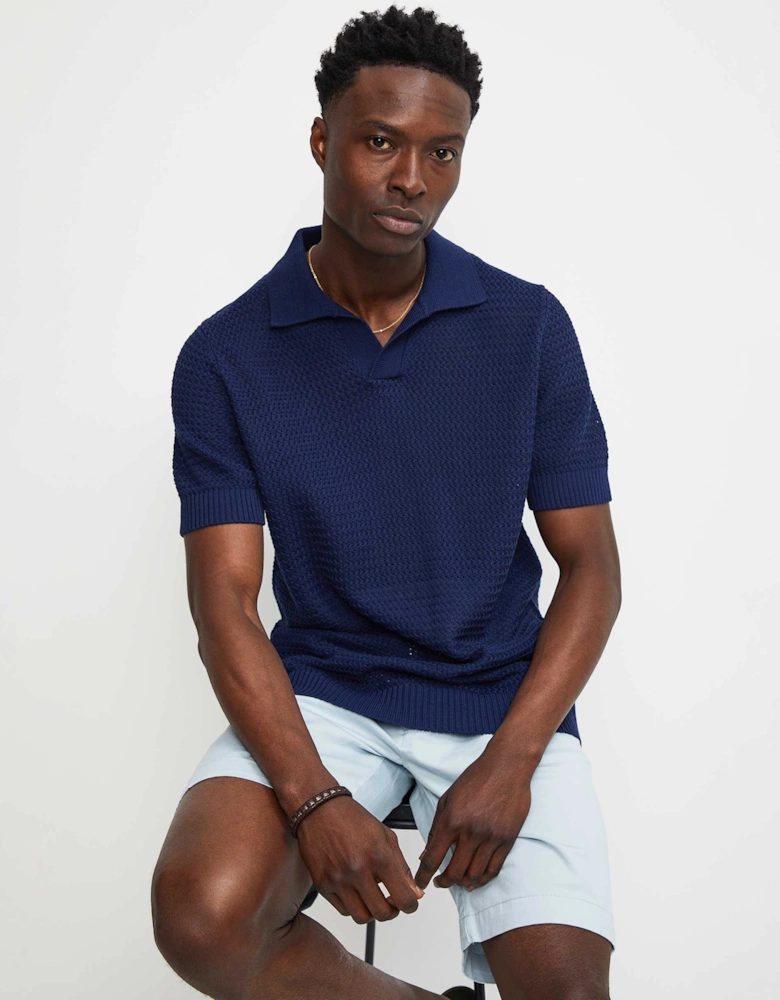 Knitted Skipper Polo Shirt