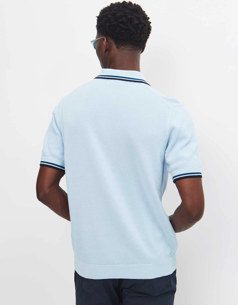 Crepe Cotton Twin Tipped Polo Shirt