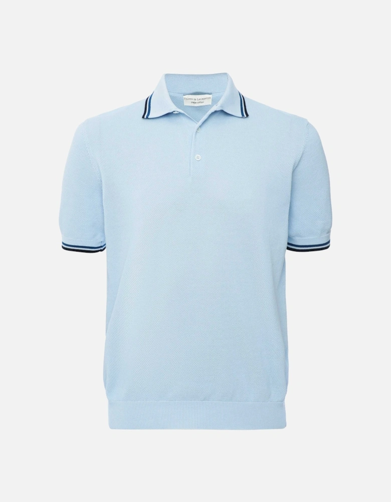 Crepe Cotton Twin Tipped Polo Shirt