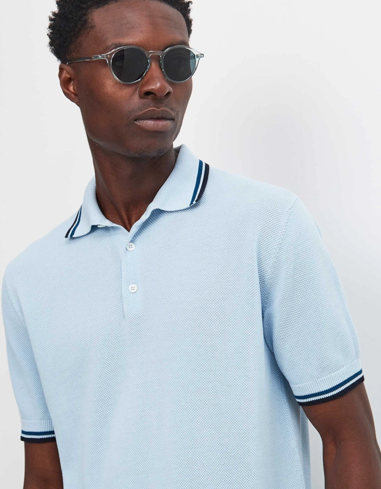 Crepe Cotton Twin Tipped Polo Shirt