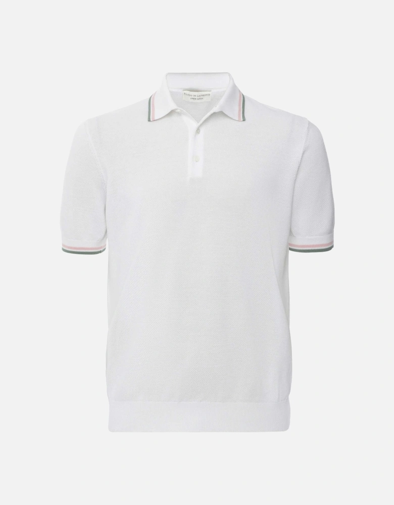 Crepe Cotton Twin Tipped Polo Shirt