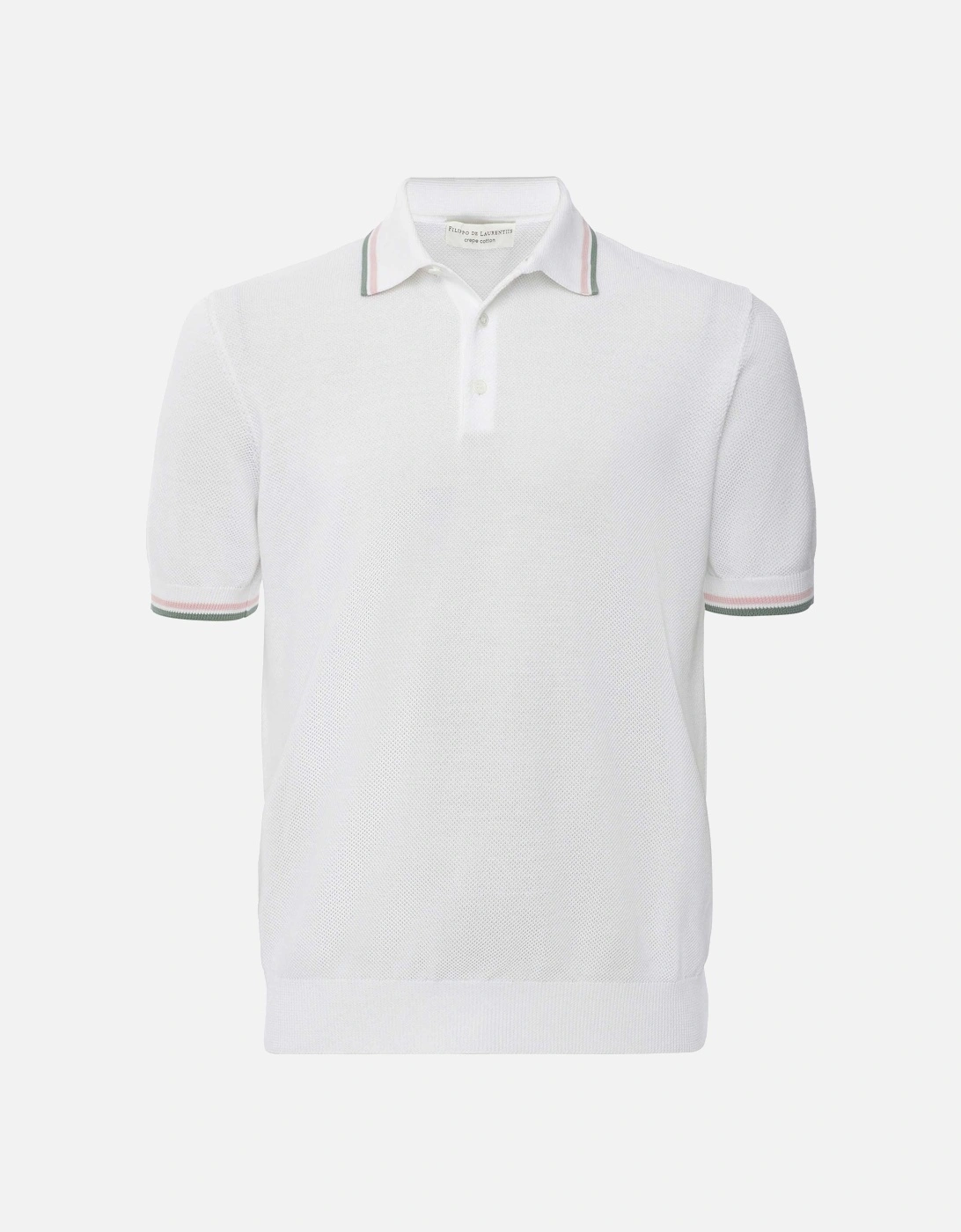 Crepe Cotton Twin Tipped Polo Shirt, 4 of 3