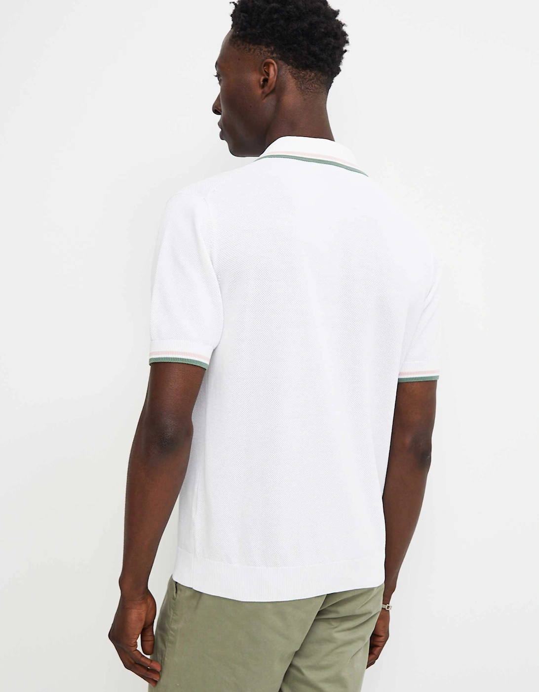 Crepe Cotton Twin Tipped Polo Shirt