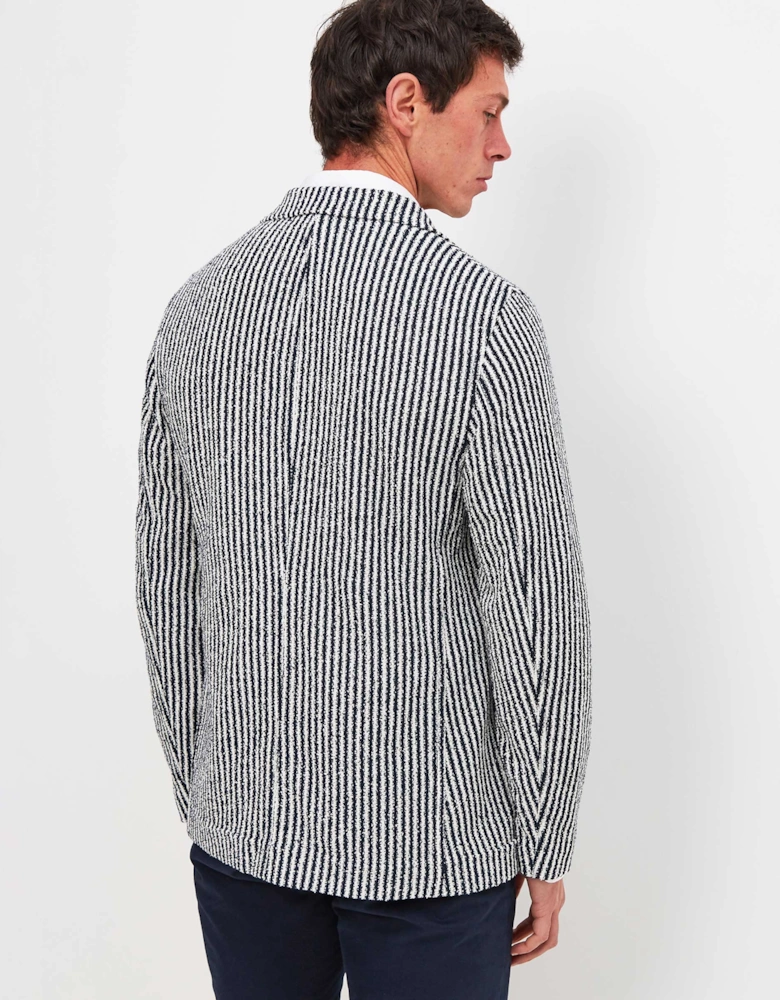 Slim Fit Textured Striped Blazer