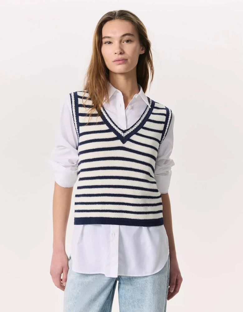Meghan Striped Vest