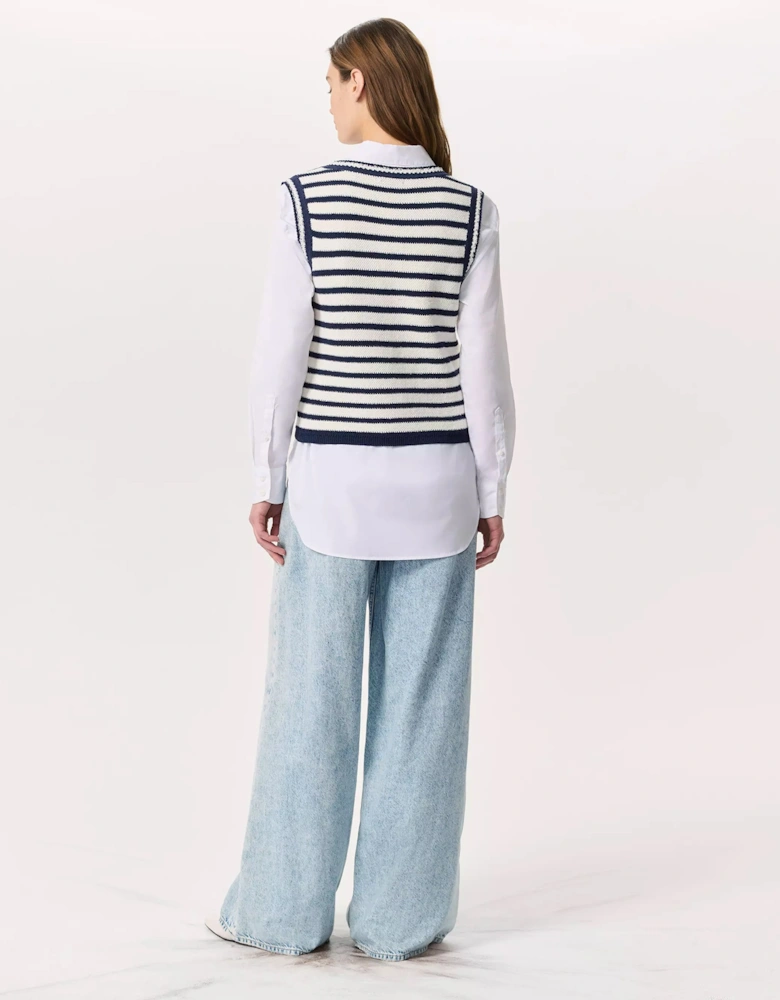 Meghan Striped Vest