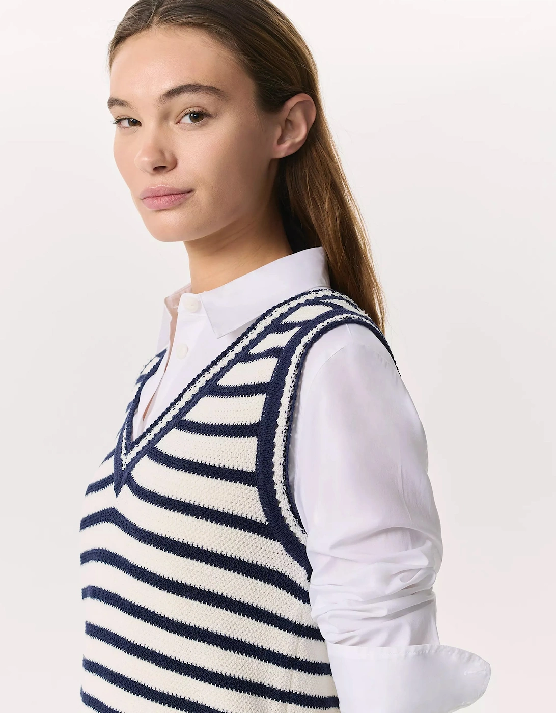 Meghan Striped Vest