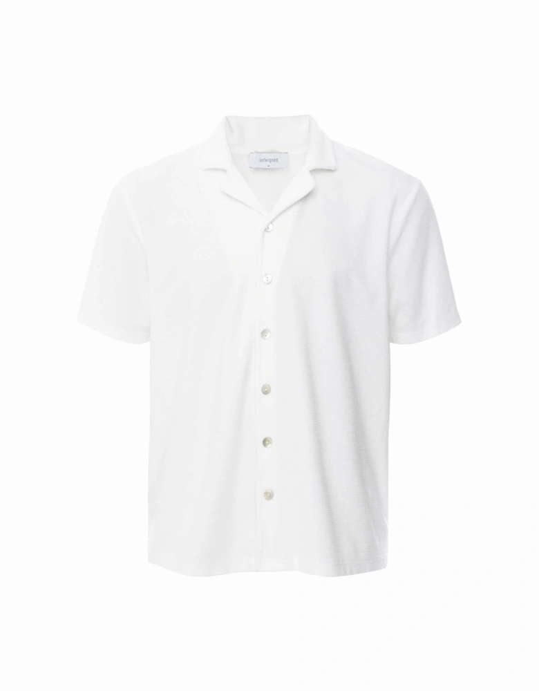 Button-Down Velour Polo Shirt