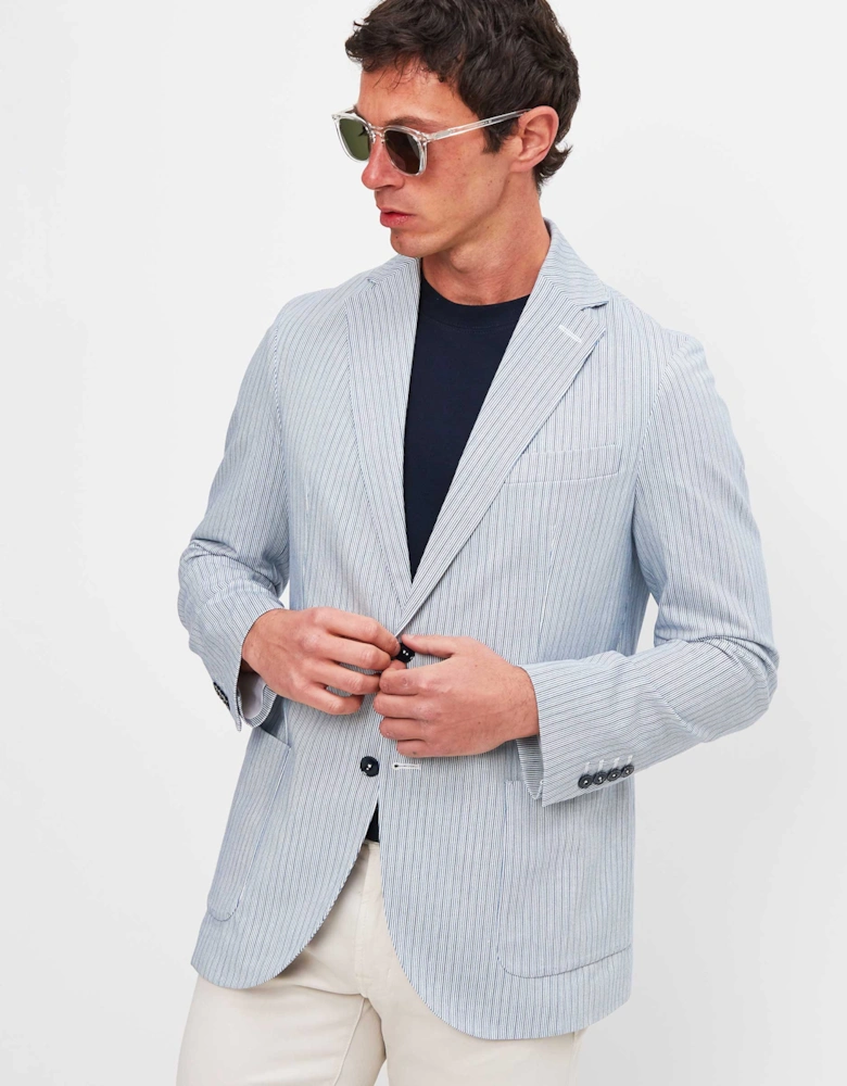 Slim Fit Striped Blazer