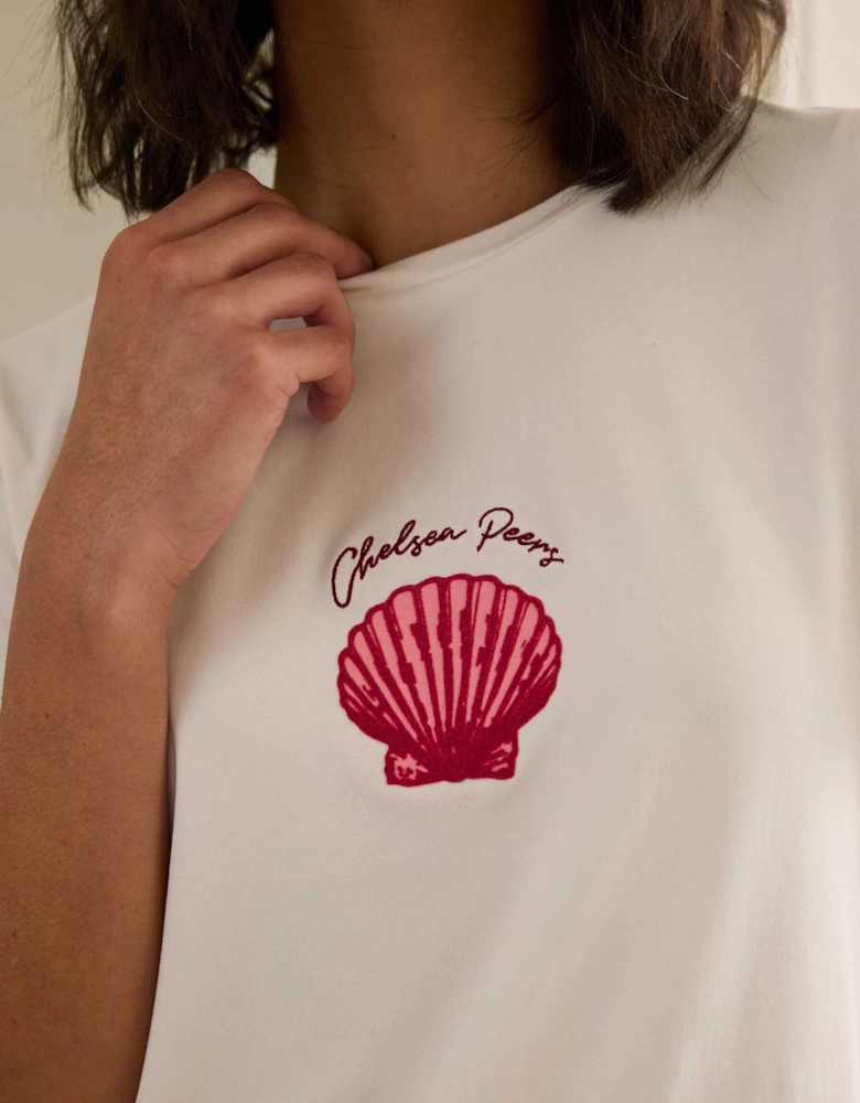 Wavy Stripe Shell Print Short Pyjamas