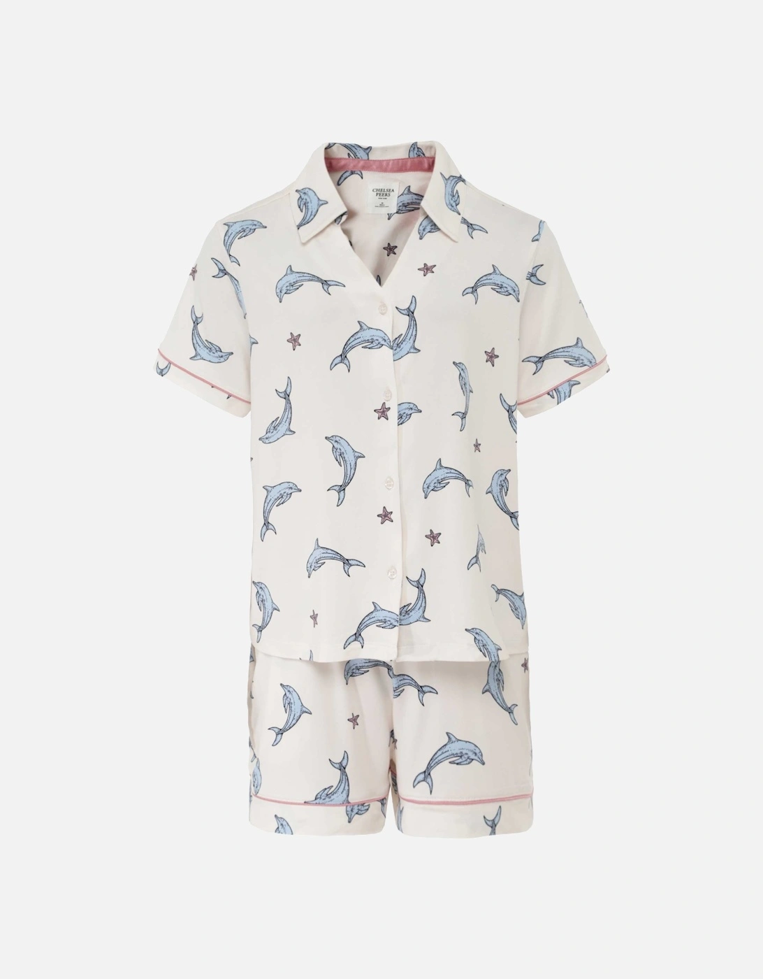 Dolphin Print Short Pyjama Set, 6 of 5