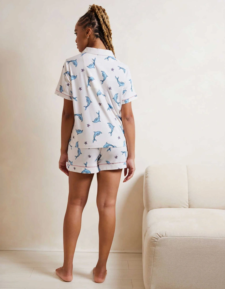 Dolphin Print Short Pyjama Set