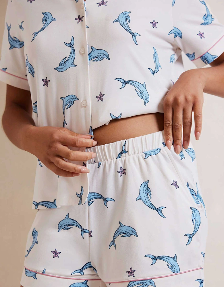 Dolphin Print Short Pyjama Set