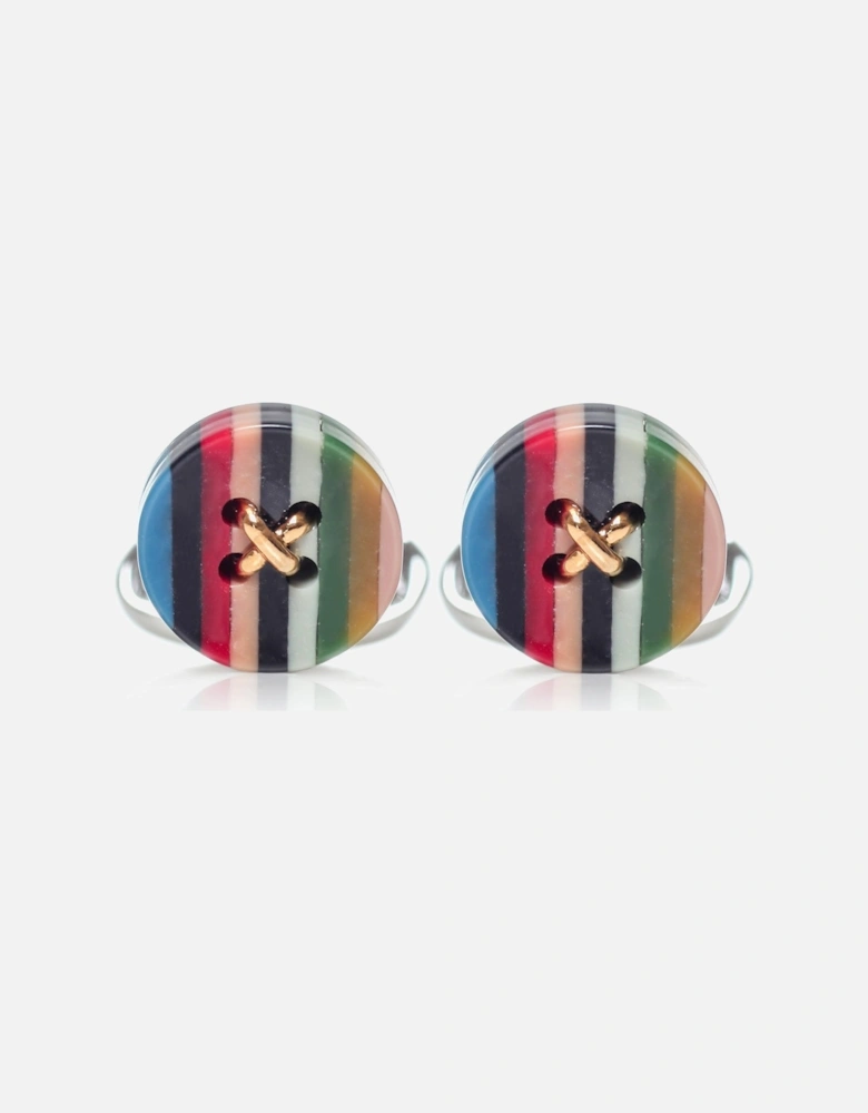 Artist Stripe Button Cufflinks