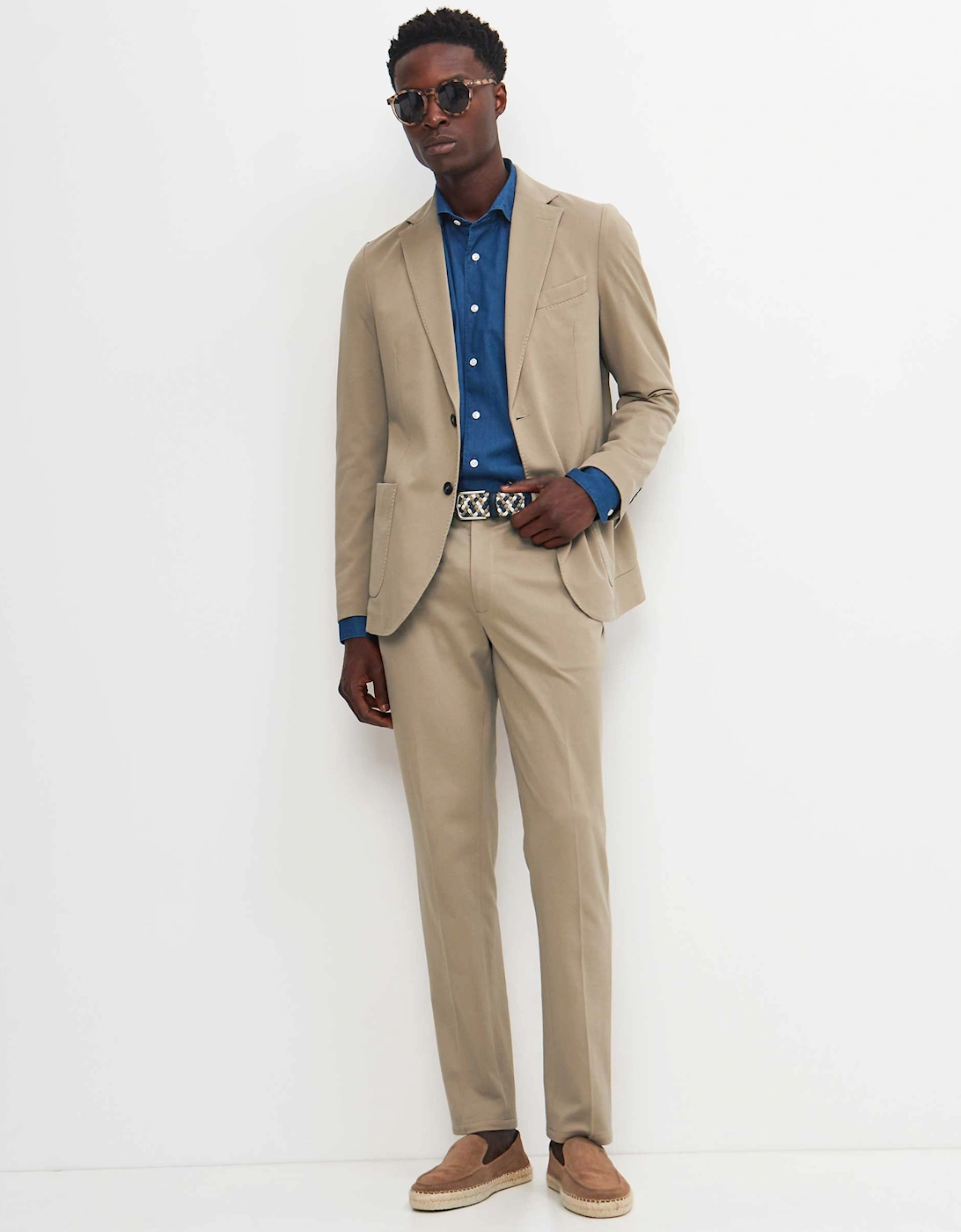 Slim Fit Pique Chinos