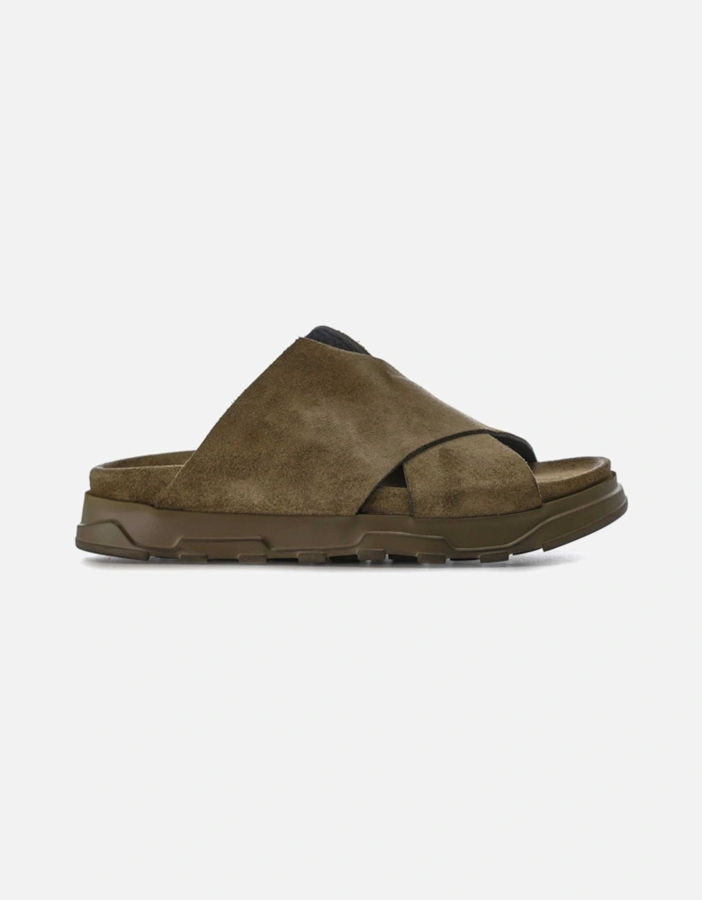 V Front Suede Sandals